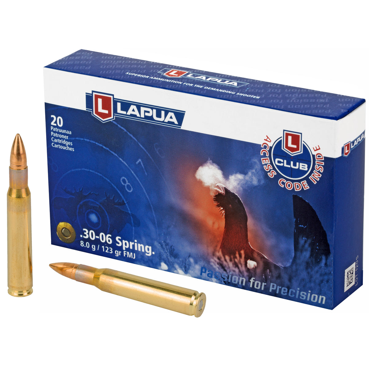 Lapua .30-06 Springfield  123gr FMJ Ammo