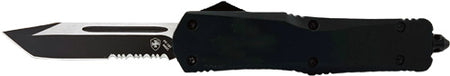 TEMPLAR KNIFE LARGE OTF BLACK RUBBER 3.5" BLACK TANTO SRRTD
