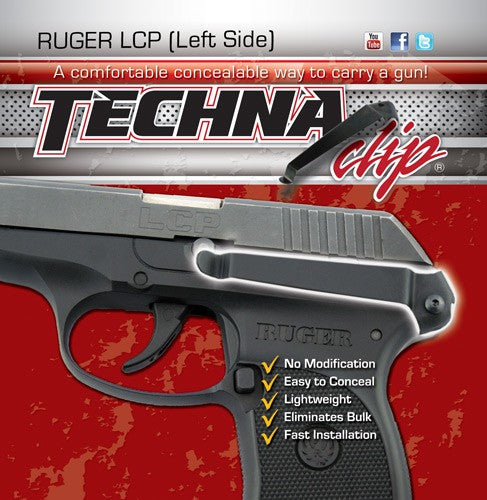 TECHNA CLIP HANDGUN RETENTION CLIP RUGER LCP LEFT SIDE