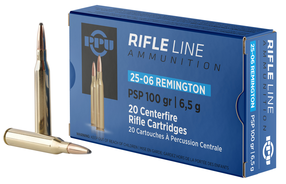PPU .25-06 Rem Standard Rifle 100gr PSP Ammo