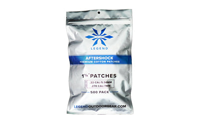 Legend Outdoor Gear Aftershock, Cotton Patches, 1 1/8" Square, 500 Count, White AS-CP-118-500
