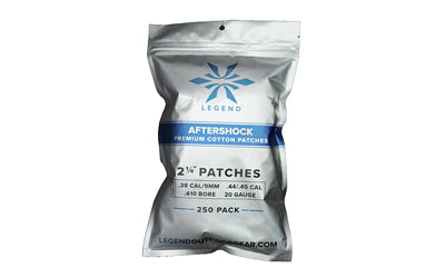 Legend Outdoor Gear Aftershock, Cotton Patches, 2 1/4" Square, 250 Count, White AS-CP-214-250