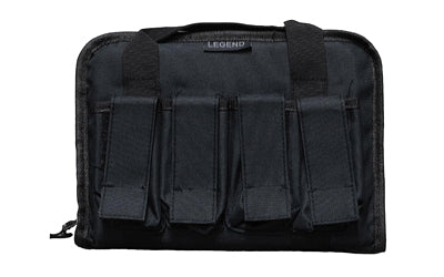 Legend Outdoor Gear Pegasus Tactical Pistol Case, Polyester Construction, 12.5"x1.5"x8", Black PEG100-BK