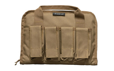 Legend Outdoor Gear Pegasus Tactical Pistol Case, Polyester Construction, 12.5"x1.5"x8", Dark Earth PEG100-DE