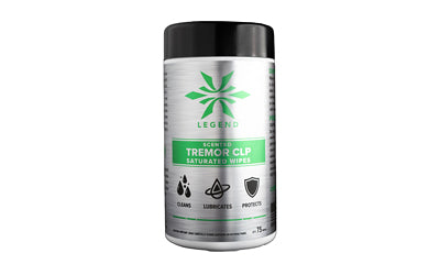 Legend Outdoor Gear Tremor Scented CLP, Lubricating Wipes, 75 Count of Saturated Wipes TRMR-SW-75