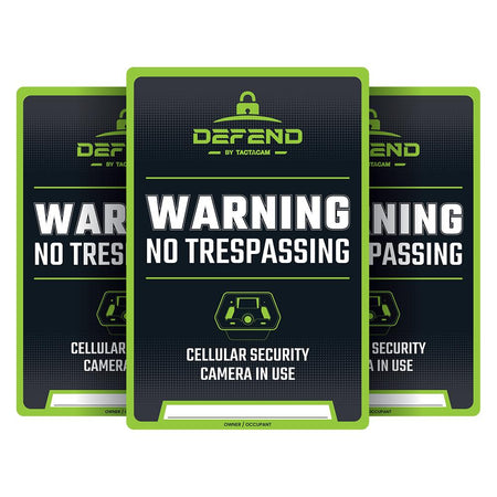 Tactacam Defend No Tresspassing Sign 3/ct