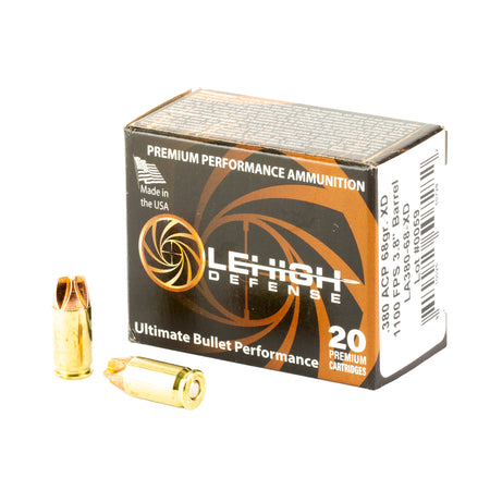 Lehigh Defense .380 ACP Xtreme Defense 68gr Fluid Transfer Monolithic Ammo