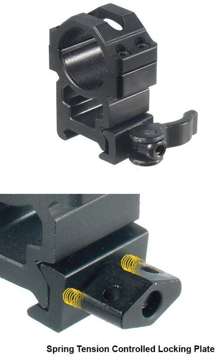 Leapers UTG 2-Piece Max Strength LE Grade Picatinny Rings - 22mm Width 1" - High