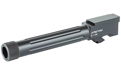 Lone Wolf Distributors AlphaWolf Barrel, 45 ACP, Salt Bath Nitride Coated, Threaded/Fluted, 416R Stainless Steel, .578x28 TPI, Fits Glock 21, Includes Thread Protector, Made in the USA AW-2145TH