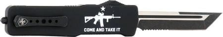 TEMPLAR KNIFE LARGE ZINC OTF COME & TAKE IT AR 3.5" D2 SRTD