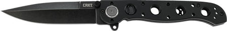 CRKT M16-02DB 3.5" PLAIN EDGE D2 STEEL BLK W/DEADBOLT AST