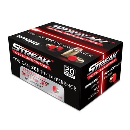 Ammo Inc 9mm Luger Streak Visual Red Tracer 115gr JHP Ammo