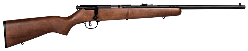 Savage Arms 60702 Mark I G Youth 22 Long/22 Short/22 LR 1rd 19" Black Satin Button Rifled Barrel, Satin Black Drilled & Tapped Carbon Steel Receiver, Satin Brown Fixed Wood Stock, Right Hand