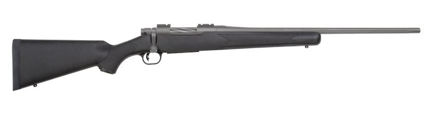 Mossberg 28260 Patriot Full Size 350 Legend 4+1 22" Stainless Cerakote Fluted Barrel, Drilled & Tapped Stainless Cerakote Stainless Steel Receiver, Black Fixed Synthetic Stock
