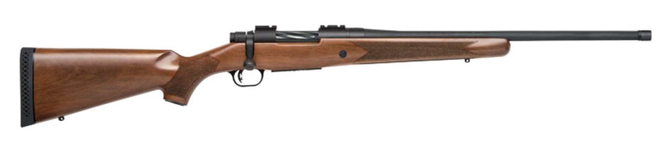 Mossberg 28043 Patriot Full Size 450 Bushmaster 4+1 20" Matte Blued Fluted Threaded Barrel, Drilled & Tapped Matte Blued Stainless Steel Receiver, Walnut Fixed Stock, Right Hand
