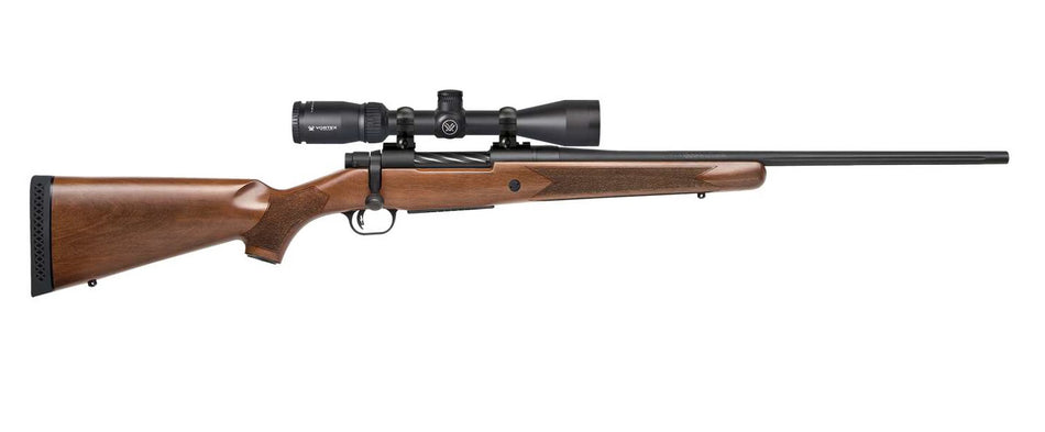 Mossberg 28058 Patriot 7mm-08 Rem Caliber with 5+1 Capacity, 22" Fluted Barrel, Matte Blued Metal Finish & Walnut Stock Right Hand (Full Size) Includes Vortex Crossfire II 3-9x40mm Scope