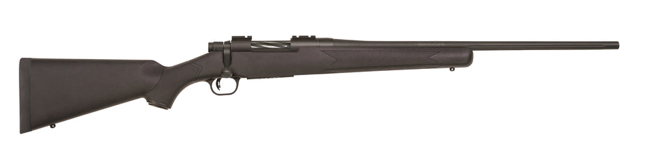 Mossberg 28085 Patriot Full Size 350 Legend 4+1 22" Matte Blued Fluted Barrel, Drilled & Tapped Matte Blued Stainless Steel Receiver, Black Fixed Synthetic Stock, Right Hand
