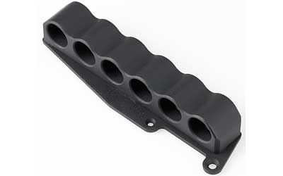 Mesa Tactical 6-Shell Side Saddle, 20 Gauge, Fits Remington, On-gun shotshell carriers, Black Finish 93250