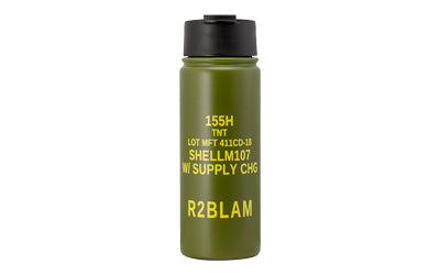 Mission First Tactical Mission First Tactical, M107 155 Howitzer Drinkware, Flip Top Tumbler, 16 oz, Green DM107-16