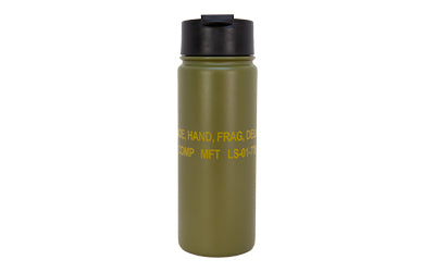 Mission First Tactical Mission First Tactical, M67 Drinkware, Frag Flip Top Tumbler, 16 oz, Green DM67-16