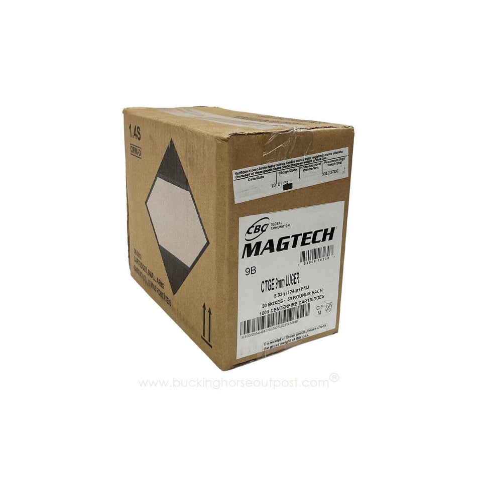 Magtech 9mm Luger / Parabellum Sport Shooting Range/Training 124gr FMJ Ammo