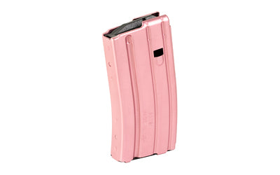 DURAMAG Magazine, 223 Remington/556NATO/300 Blackout, 20 Rounds, Fits AR-15, Black AGF Follower, Aluminum, Pink 2023003175CPD