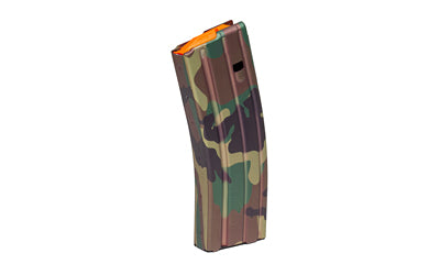 DURAMAG Magazine, 223 Remington/556NATO, 30 Rounds, Fits AR15 Rifles, Orange Follower, Anodized Finish, M81 Camo 302300M81178CPD