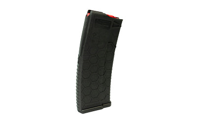 HEXMAG Magazine, 223 Remington/556NATO, 30 Rounds, Fits AR Rifles, Red Follower and Latch Plate, Carbon Fiber, Dark Gray HX30-AR15S2-CFC