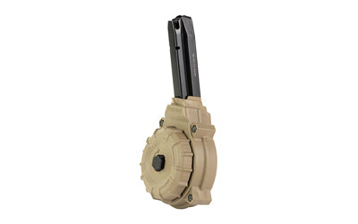 ProMag Industries Magazine, Drum, 9MM, 50 Rounds, Fits Sig Sauer P320, Polymer Construction, Flat Dark Earth DRM-A55-FDE