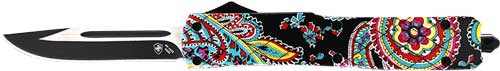 TEMPLAR KNIFE SLIM OTF QUILT 3.1" BLACK DROP POINT!