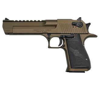Magnum Research DE50BB Desert Eagle Mark XIX 50 AE 6" 7+1 Burnt Bronze Cerakote Carbon Steel Frame & Slide Black Rubber Grip