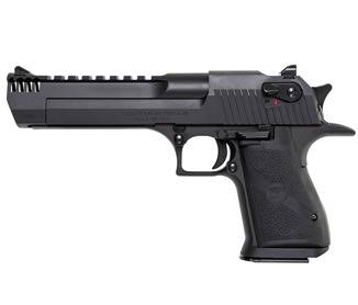 Magnum Research DE50IMB Desert Eagle Mark XIX 50 AE 6" with Muzzle Brake 7+1 Matte Black Carbon Steel Frame & Slide Black Rubber Grip