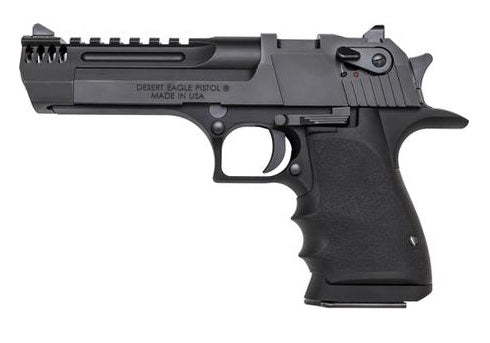 Magnum Research DE357L5IMB Desert Eagle L5 357 Mag 5" with Muzzle Brake 9+1 Black Hardcoat Anodized Aluminum Frame Black Carbon Steel Slide Black Hogue Wraparound Rubber Grip