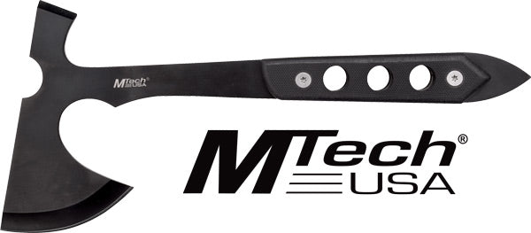 MC MTECH 10" TOMAHAWK W/SHEATH 5" BLACK BLADE G10 HANDLE