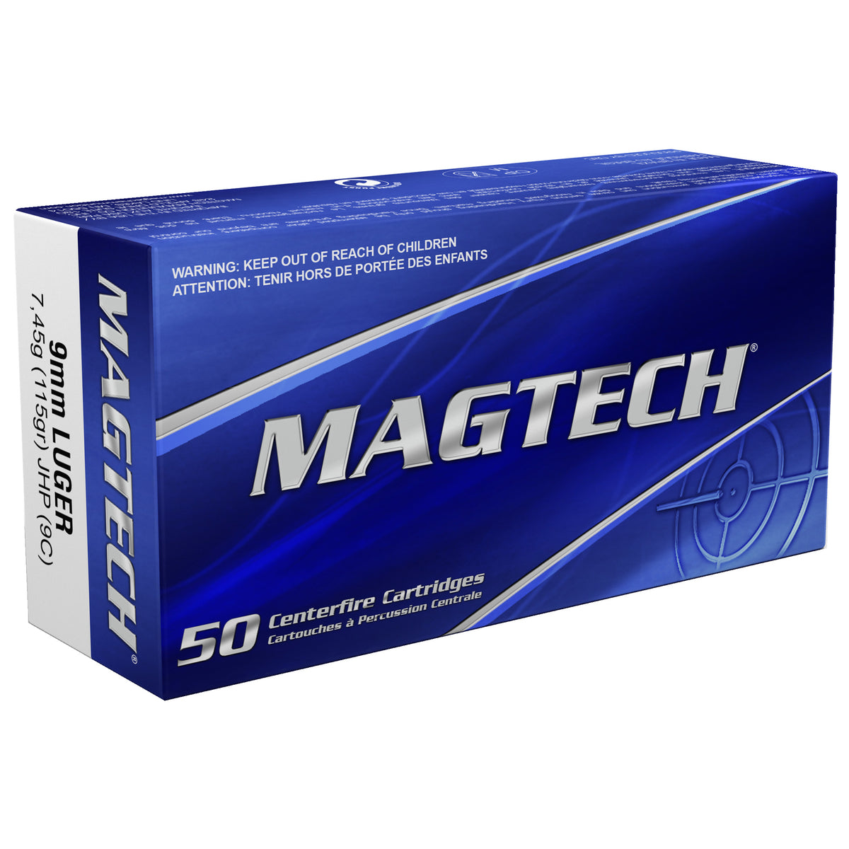 Magtech 9mm Luger Range/Training 115gr JHP Ammo