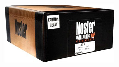 NOSLER BULLETS 22 CAL .224 50GR BALLISTIC TIP 1000CT