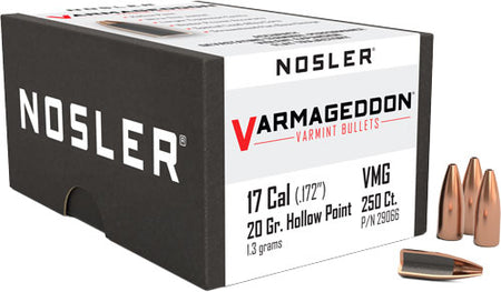 NOSLER BULLETS 17 CAL .172 20GR VARMAGEDDON FBHP 250CT