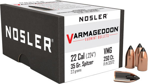 NOSLER BULLETS 22 CAL .224 35GR VARMAGEDDON TIPPED 250CT
