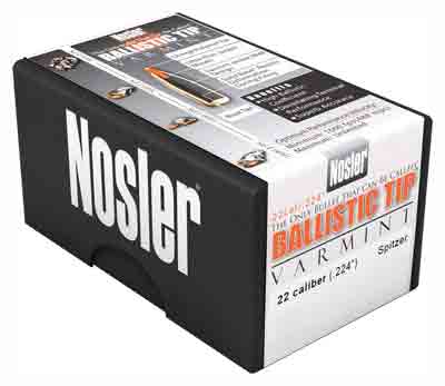 NOSLER BULLETS 22 CAL .224 50GR BALLISTIC TIP 250CT