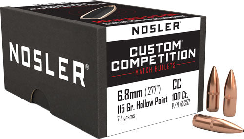NOSLER BULLETS 6.8MM .277 115GR HP-BT CUSTOM COMP. 100C!
