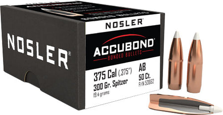 NOSLER BULLETS 375 CAL .375 300GR ACCUBOND 50CT