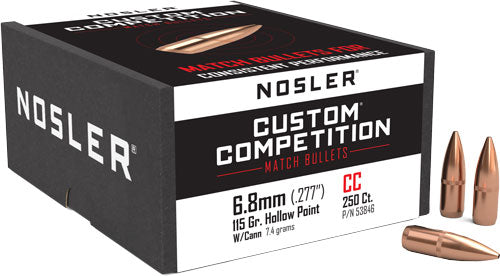 NOSLER BULLETS 6.8MM .277 115GR HP-BT CUSTOM COMP. 250CT