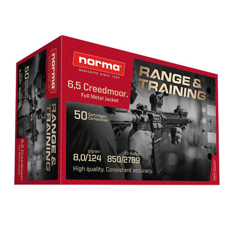 Norma 6.5mm Creedmoor Range & Training 124gr FMJ Ammo