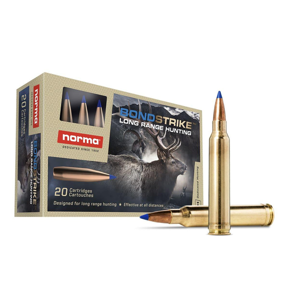 Norma 20171522 Dedicated Hunting Bondstrike Bonded Polymer Tip 165 Grain 7mm Remington Mag 2986 fps
