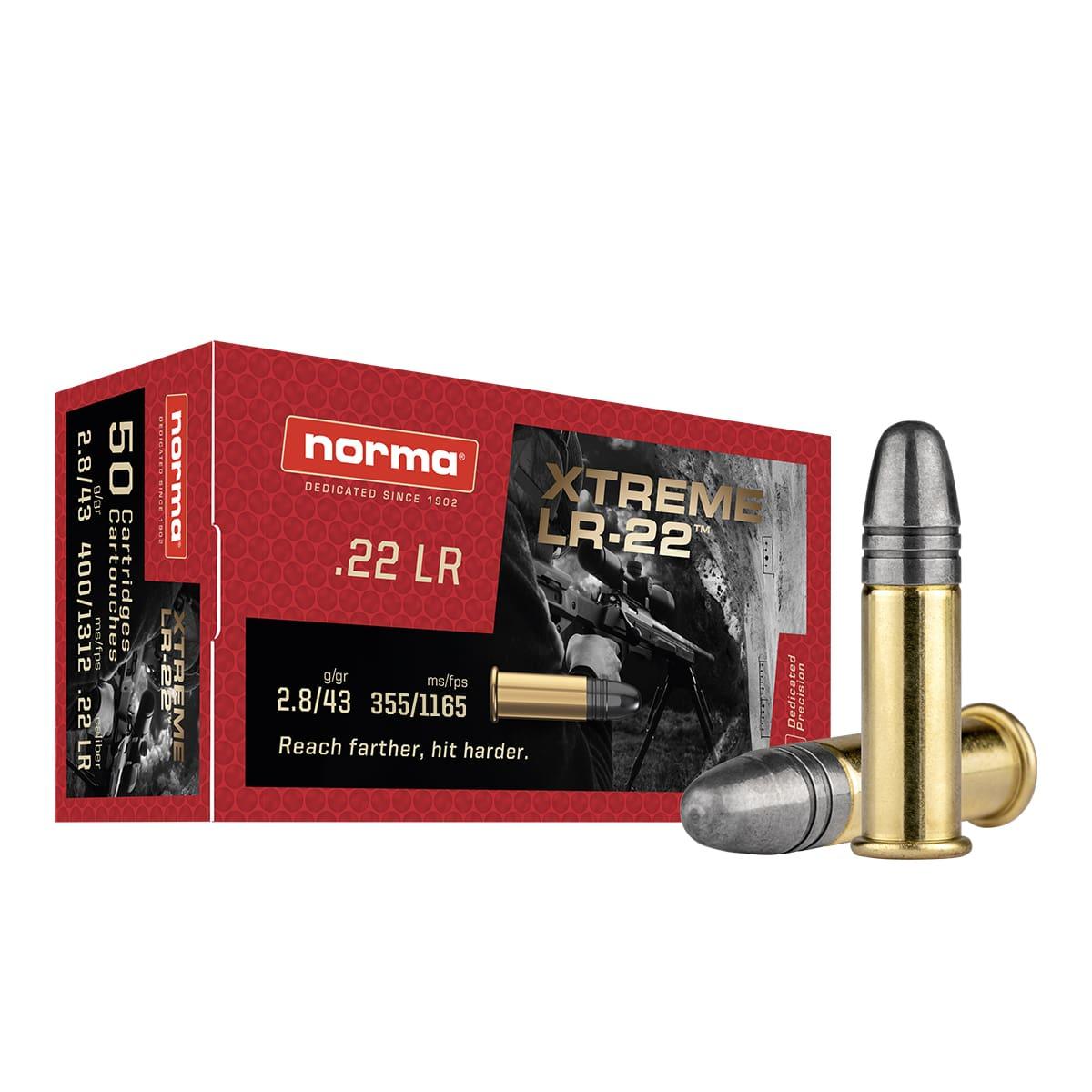 Norma .22 Long Rifle Xtreme LR-22 43gr Solid Ammo