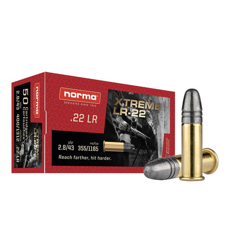 Norma .22 Long Rifle Xtreme LR-22 43gr Solid Ammo
