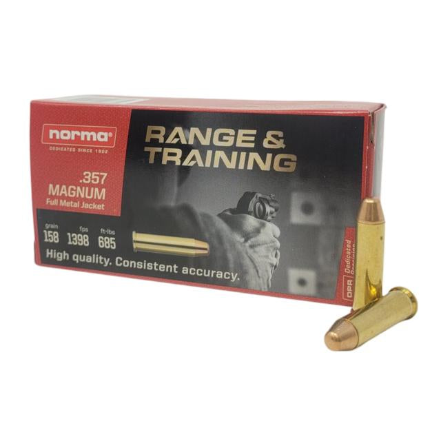 Norma .357 Magnum Range & Training 158gr FMJ Ammo
