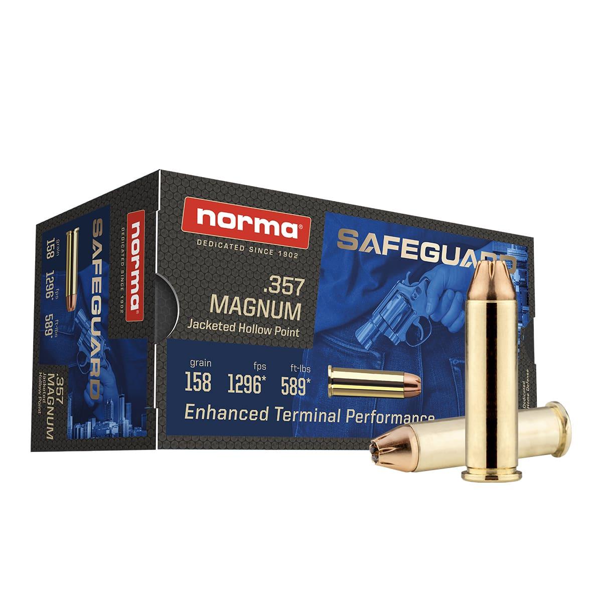 Norma .357 Magnum Safeguard 158gr JHP Ammo