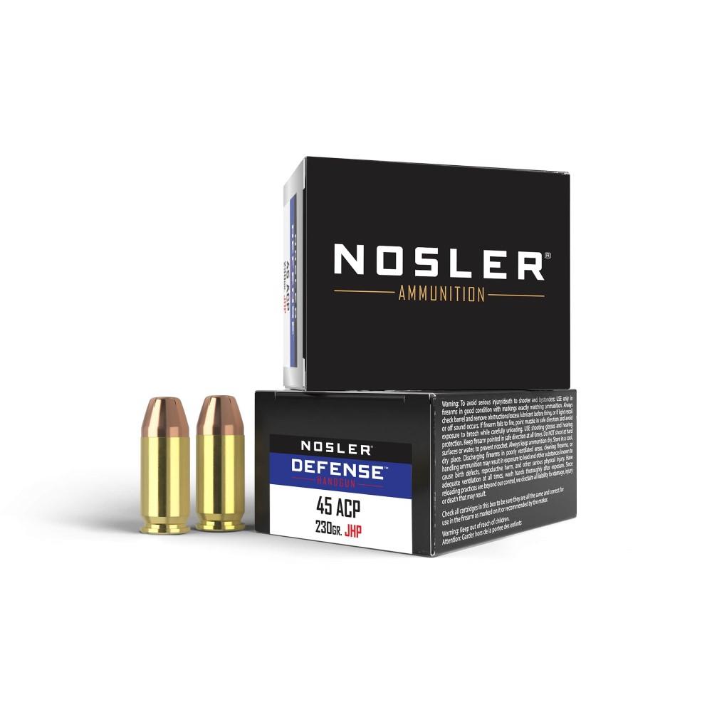 Nosler .45 ACP/Auto Defense 230gr BHP Ammo
