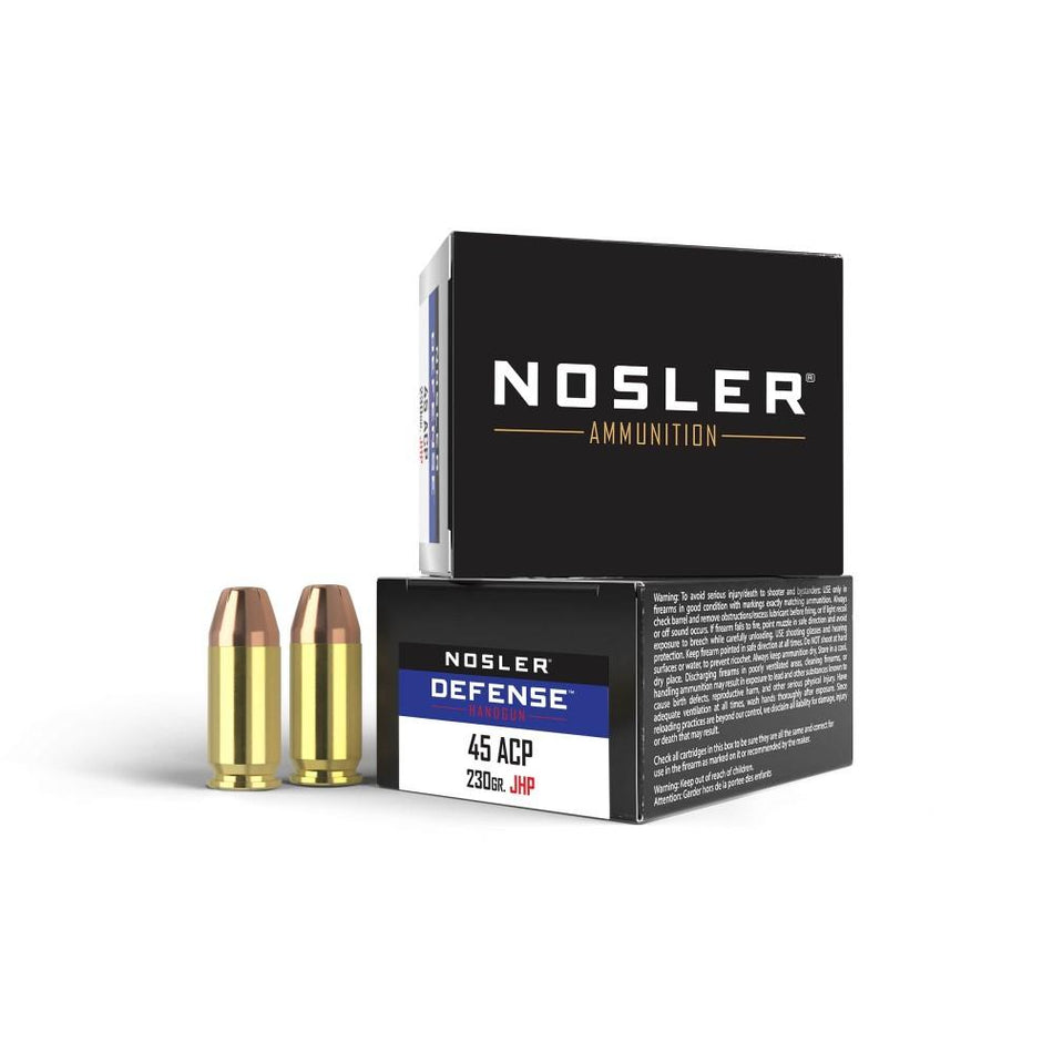 Nosler .45 ACP/Auto Defense 230gr BHP Ammo